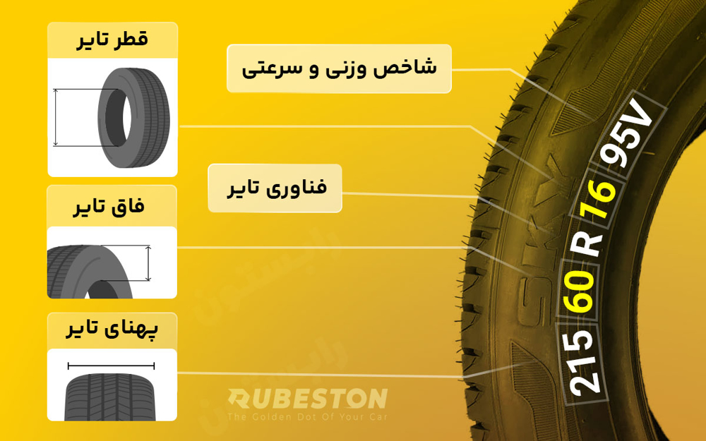  لاستیک یزد تایر 215/60R16